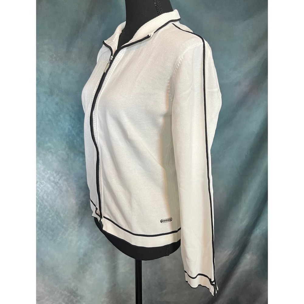 Annika Cutter & Buck Women's Small Full Zip Mock Neck‎ Track Jacket 100% Cotton - Picture 3 of 9